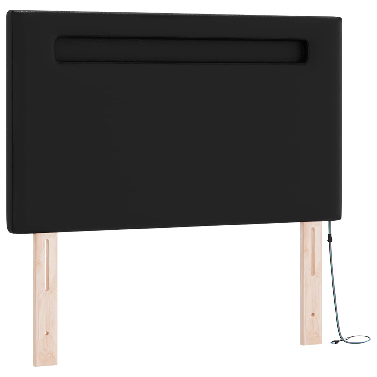 Krevet s opruga kutije Crna 100 x 200 cm Umjetna koža