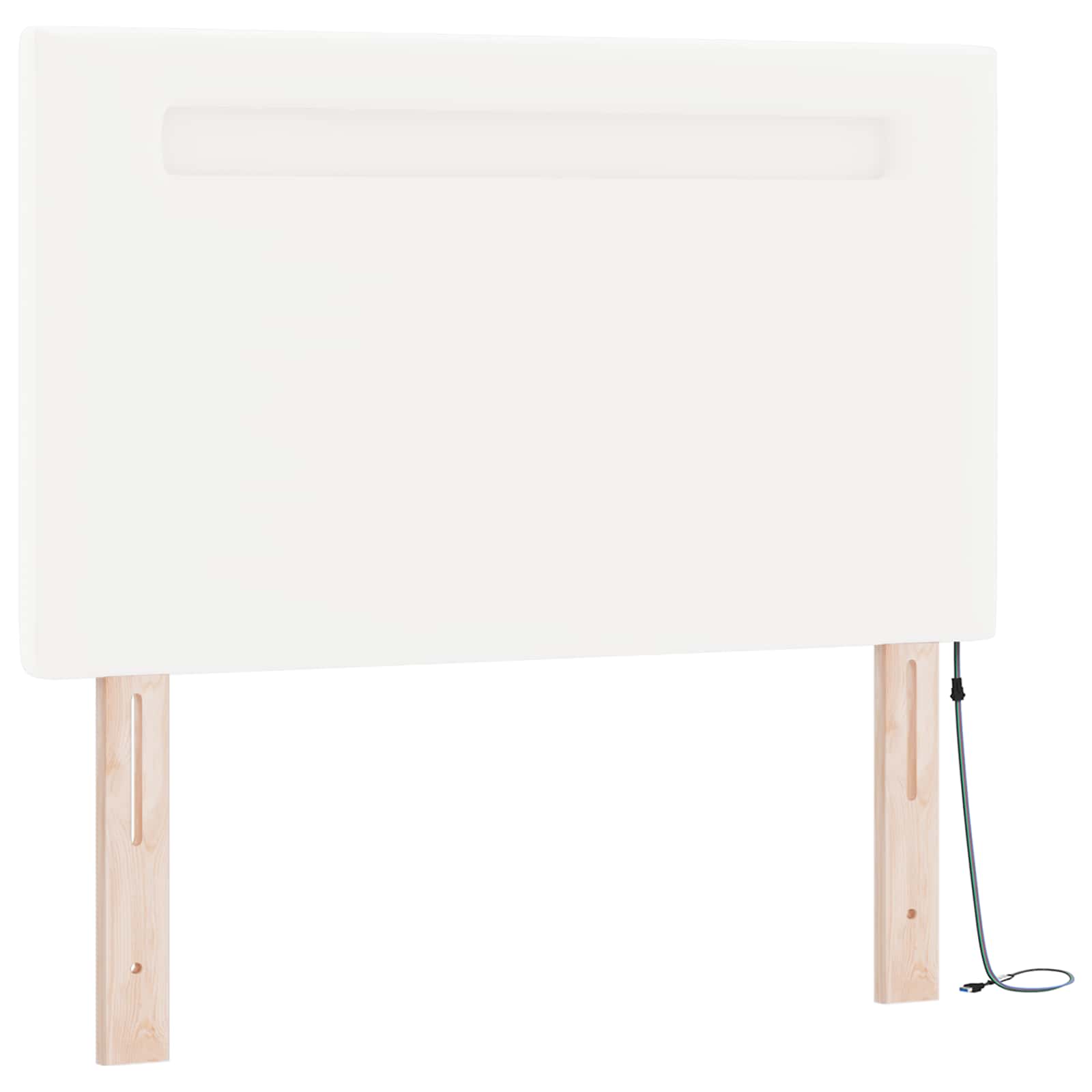 Krevet s opruga kutije Bijelo 120 x 200 cm Umjetna koža