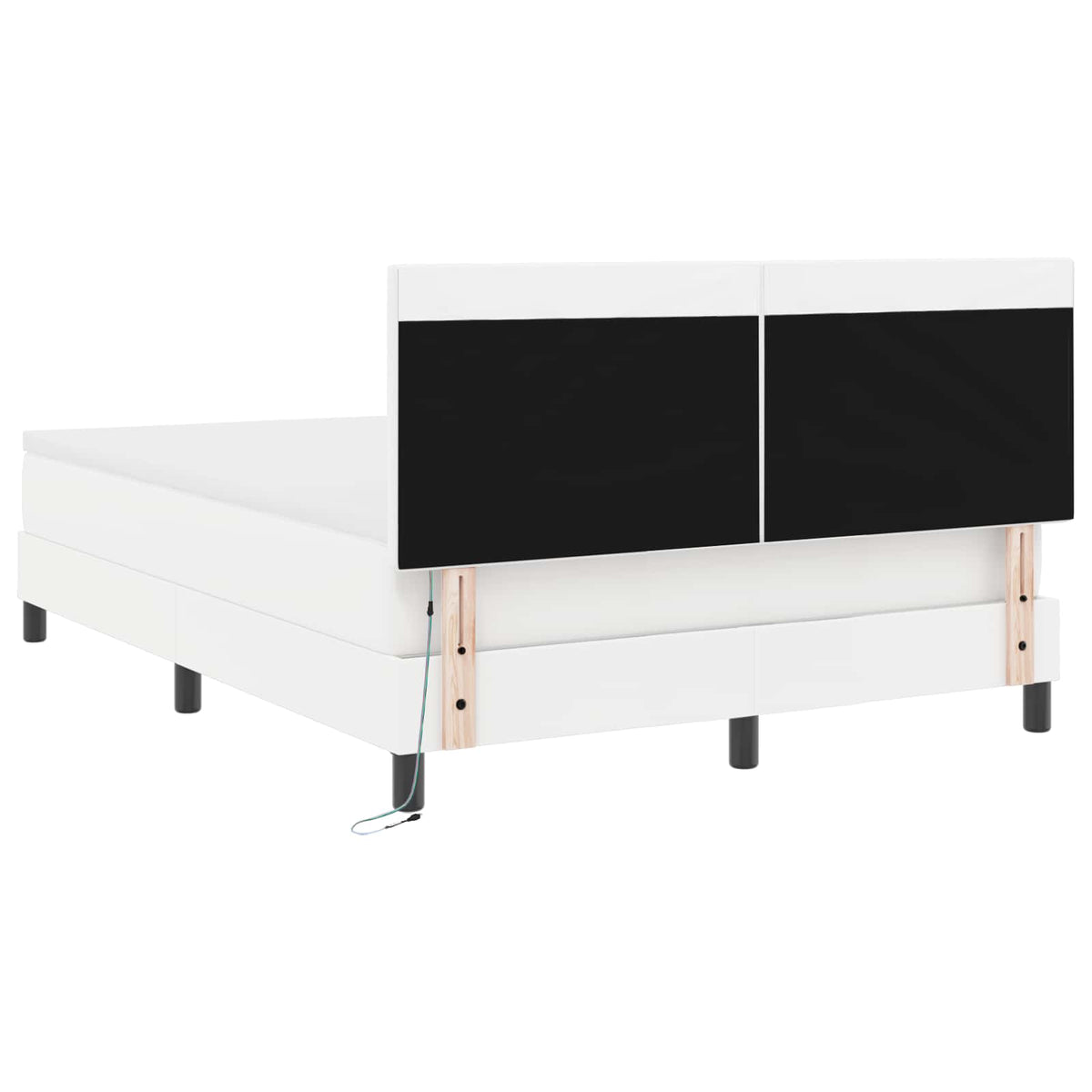 Krevet s opruga kutije Bijelo 140 x 190 cm Umjetna koža