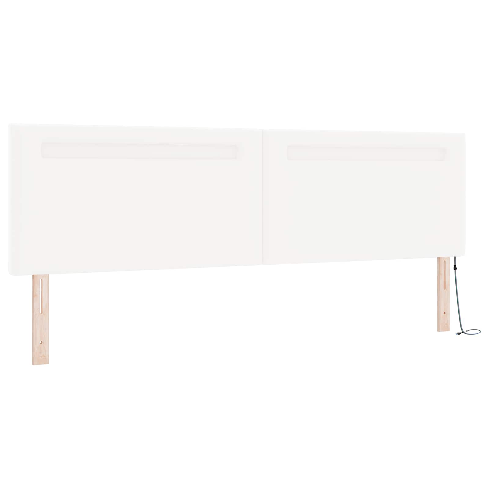 Krevet s opruga kutije Bijelo 200 x 200 cm Umjetna koža