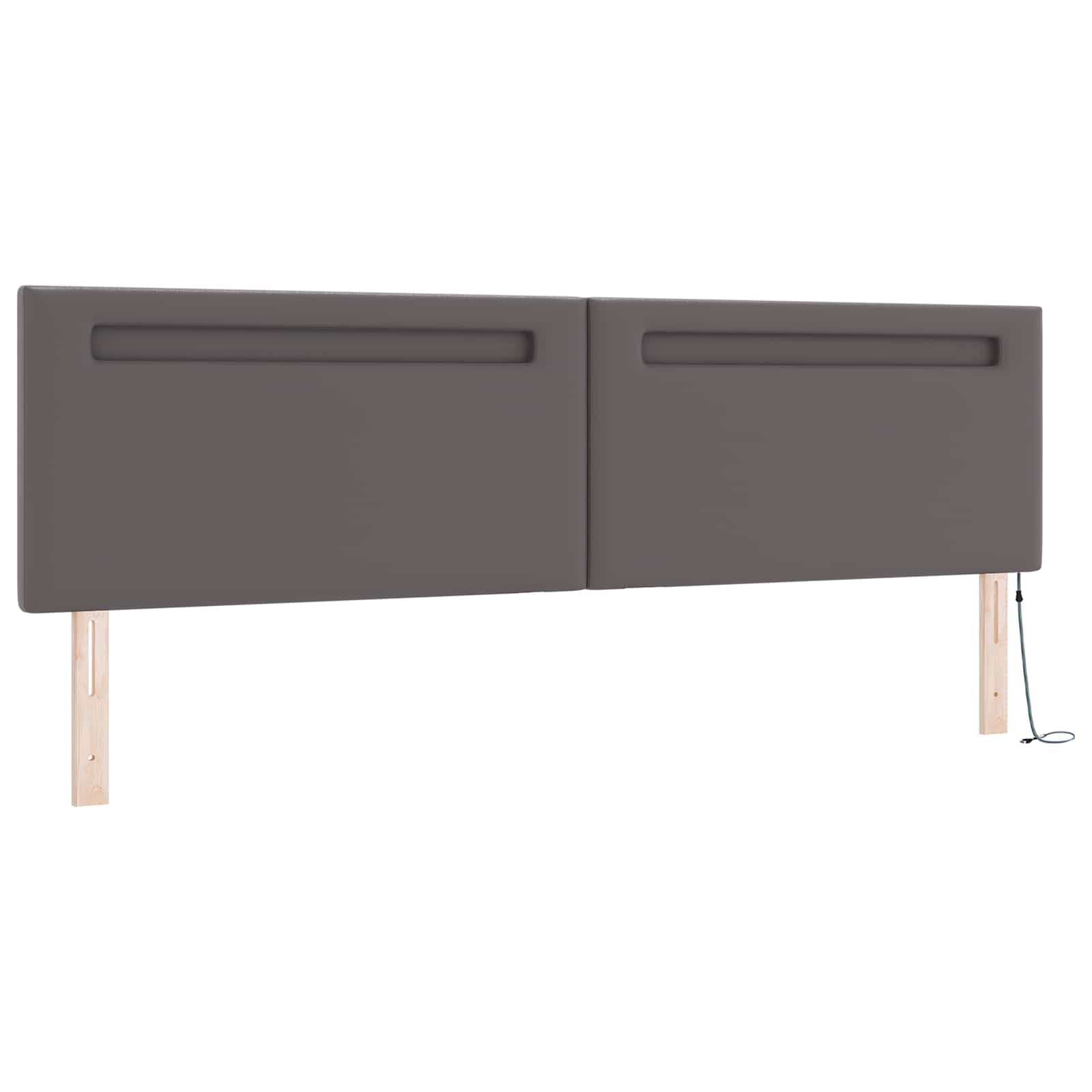 Krevet s opruga kutije Siva 200 x 200 cm Umjetna koža