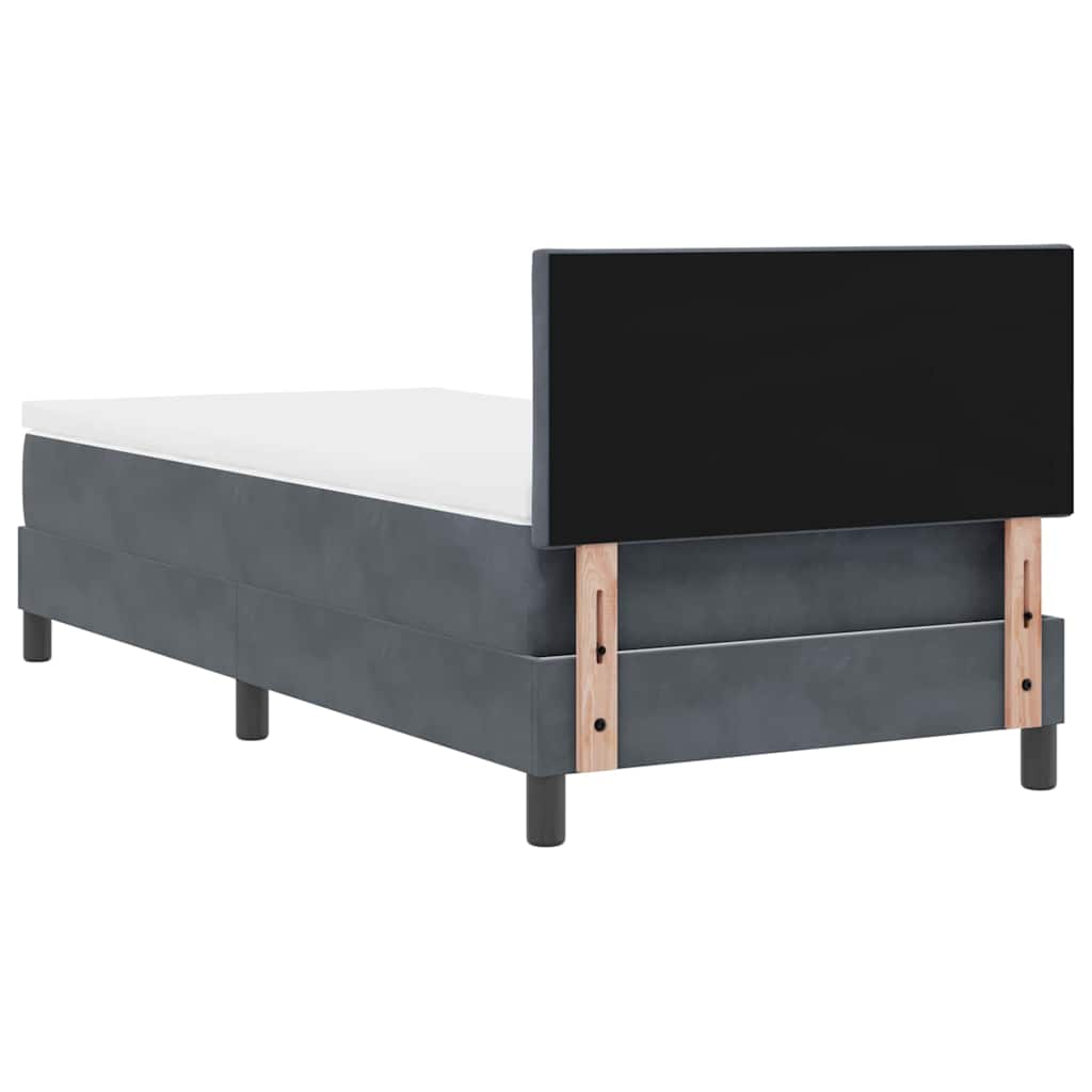 Krevet s opruga kutije Tamno siva 100 x 200 cm Baršun