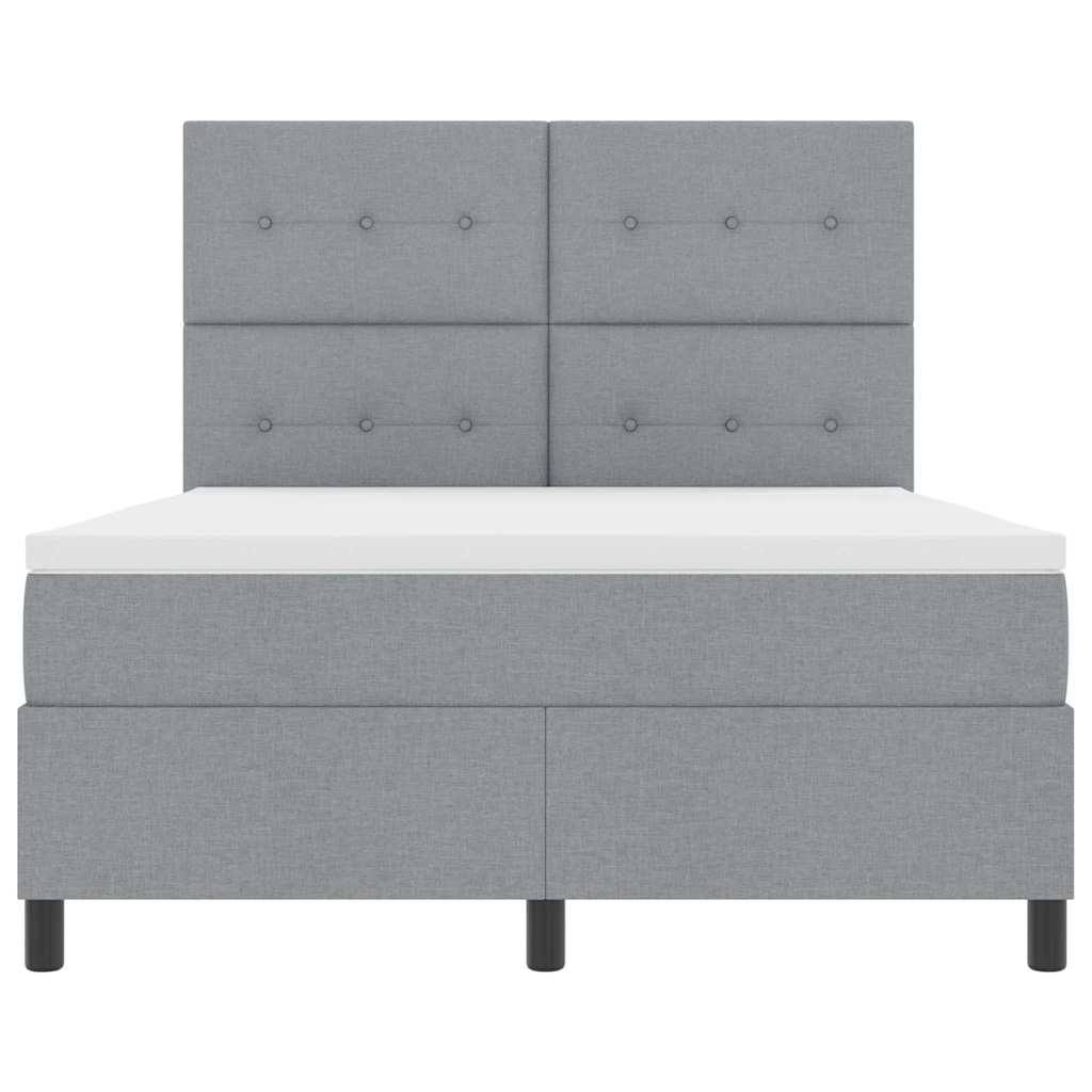 Krevet s opruga kutije Svijetlo siva 160 x 200 cm tkanina