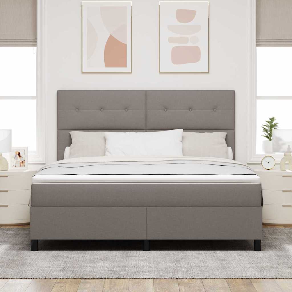 Krevet s opruga kutije Sivo-smeđa 180 x 200 cm tkanina