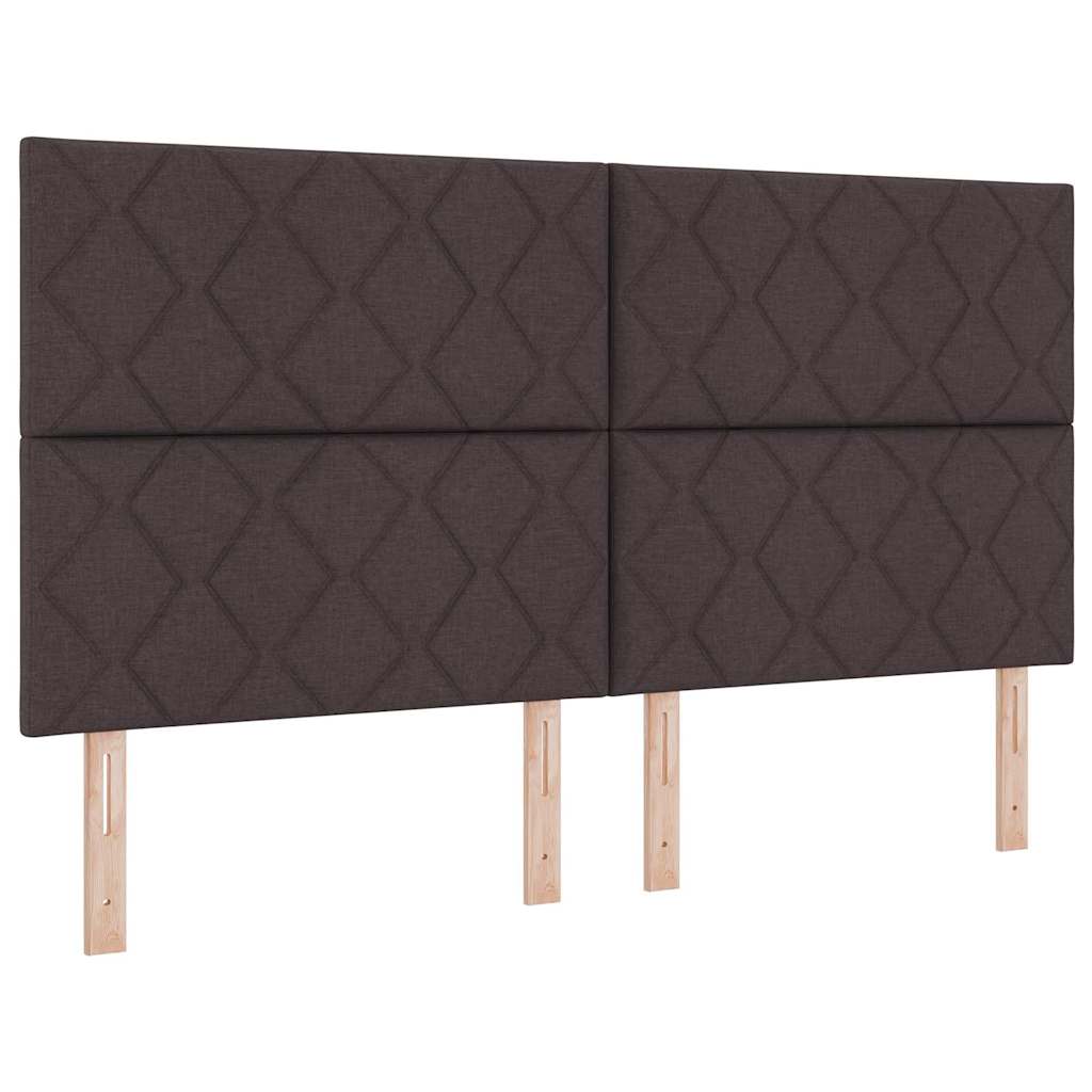 Krevet s opruga kutije Tamno smeđa 180 x 200 cm tkanina