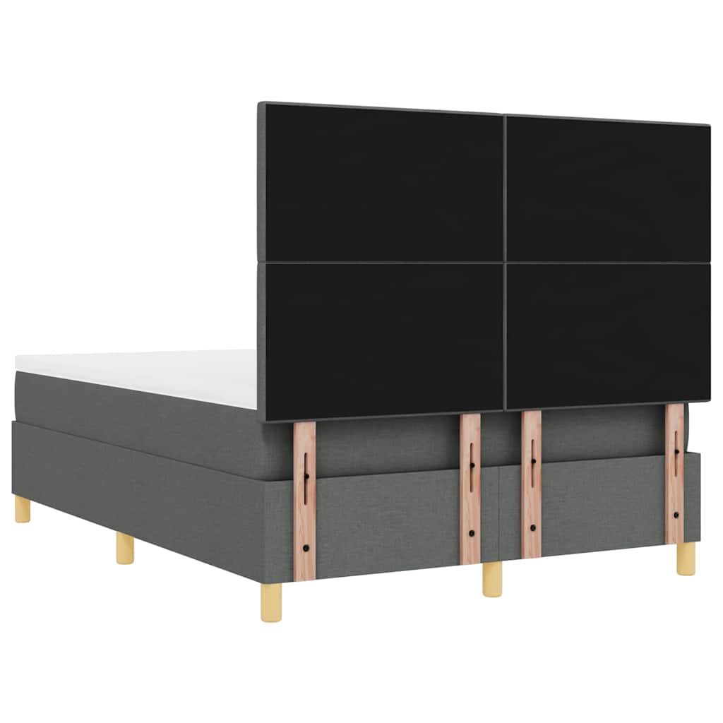 Krevet s opruga kutije Tamno siva 140 x 200 cm tkanina