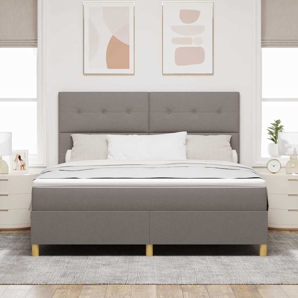 Krevet s opruga kutije Sivo-smeđa 180 x 200 cm tkanina
