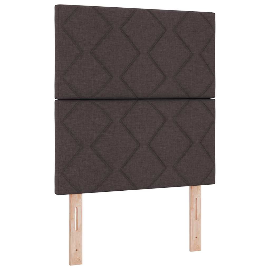 Krevet s opruga kutije Tamno smeđa 80 x 200 cm tkanina