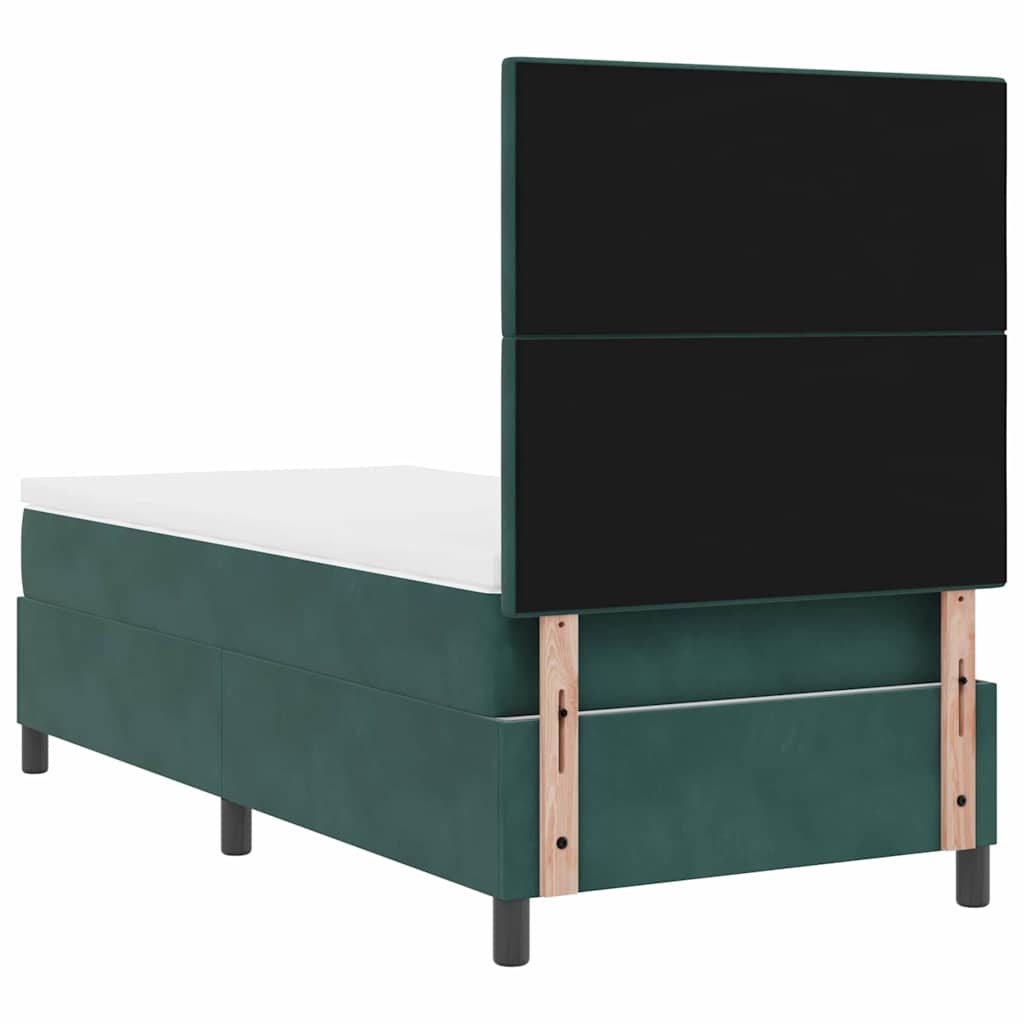 Krevet s opruga kutije Tamnozelena 80 x 200 cm Baršun