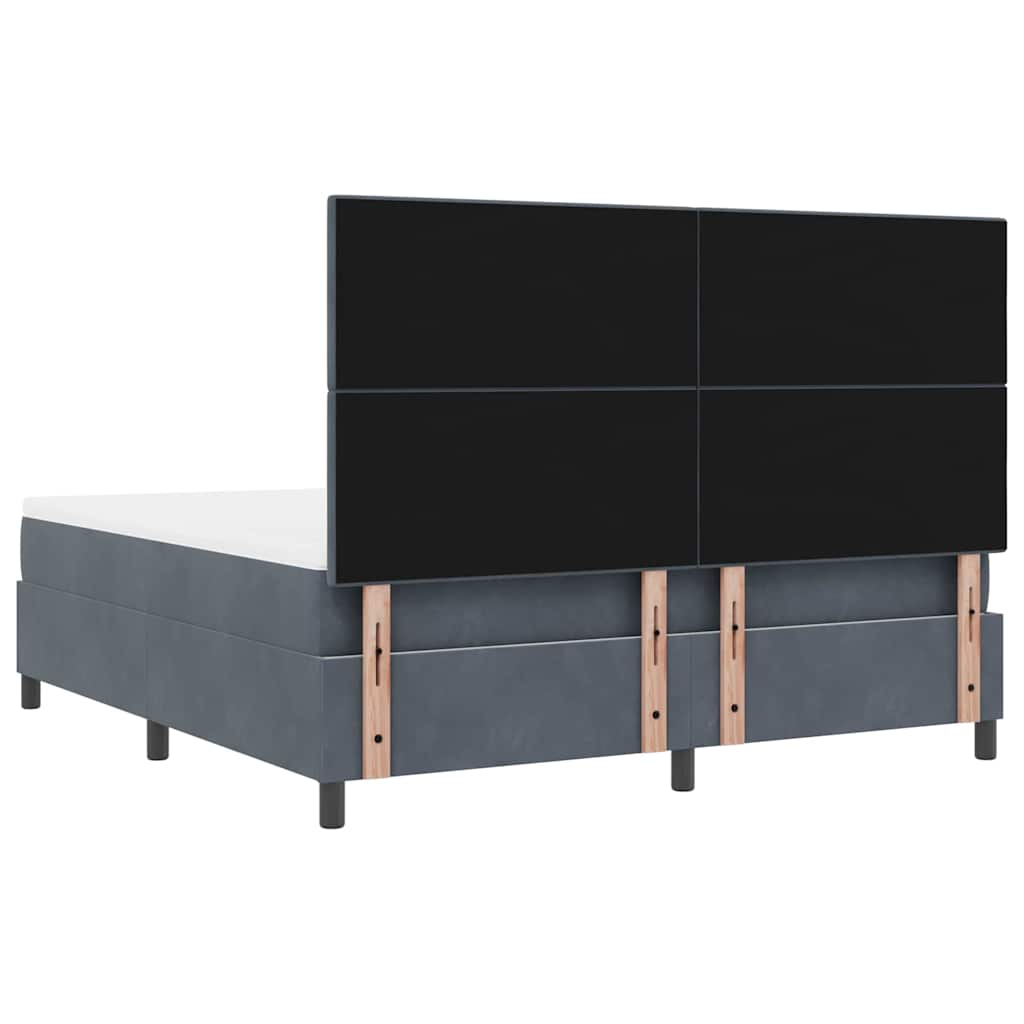 Krevet s opruga kutije Tamno siva 180 x 200 cm Baršun
