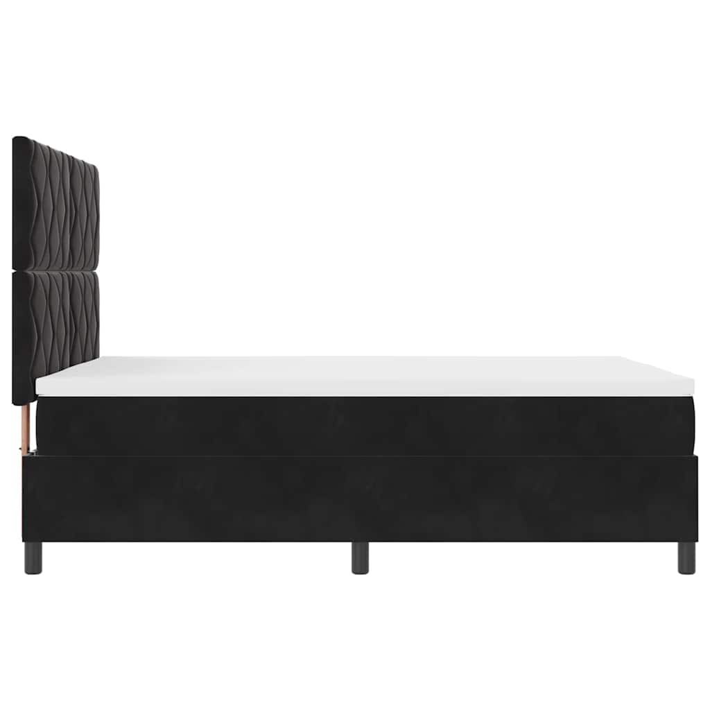 Krevet s opruga kutije s madracem Crna 140 x 190 cm Baršun