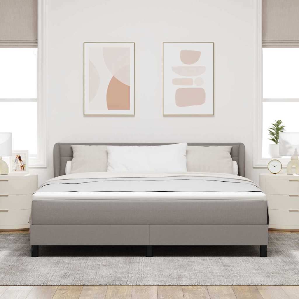 Krevet s opruga kutije Sivo-smeđa 180 x 200 cm tkanina