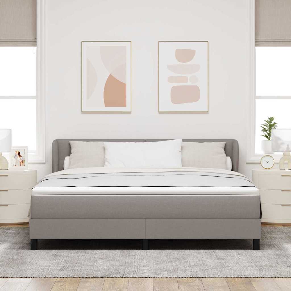 Krevet s opruga kutije Sivo-smeđa 180 x 200 cm tkanina