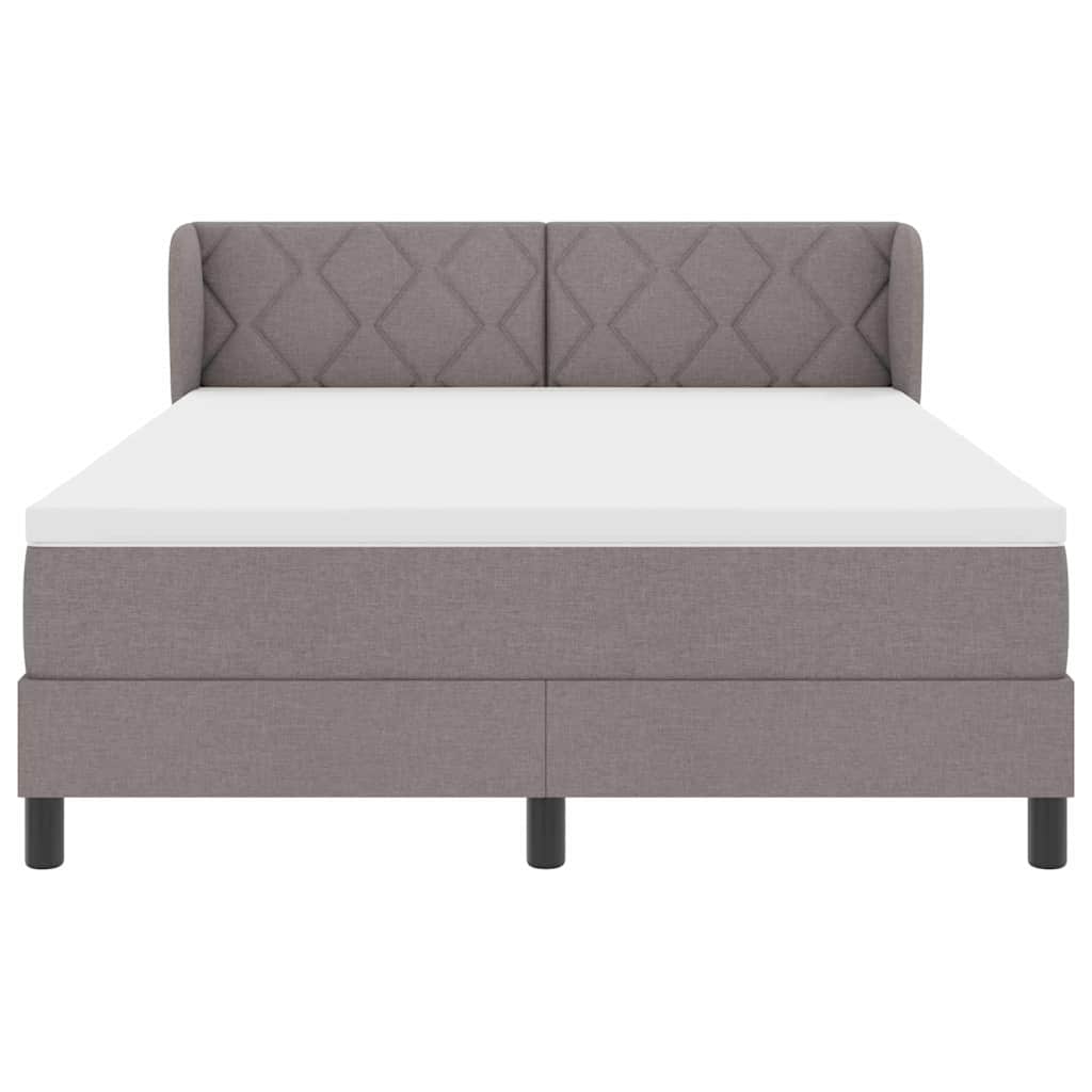 Krevet s opruga kutije Sivo-smeđa 160 x 200 cm tkanina