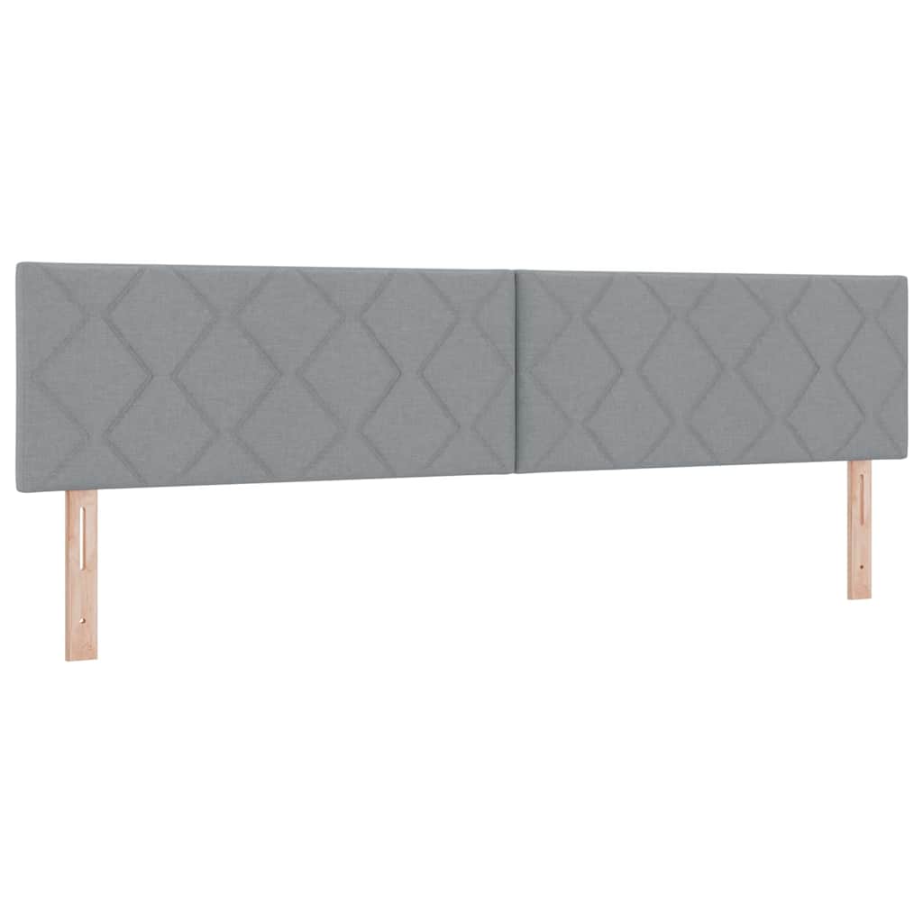 Krevet s opruga kutije Svjetlosiva 200 x 200 cm tkanina