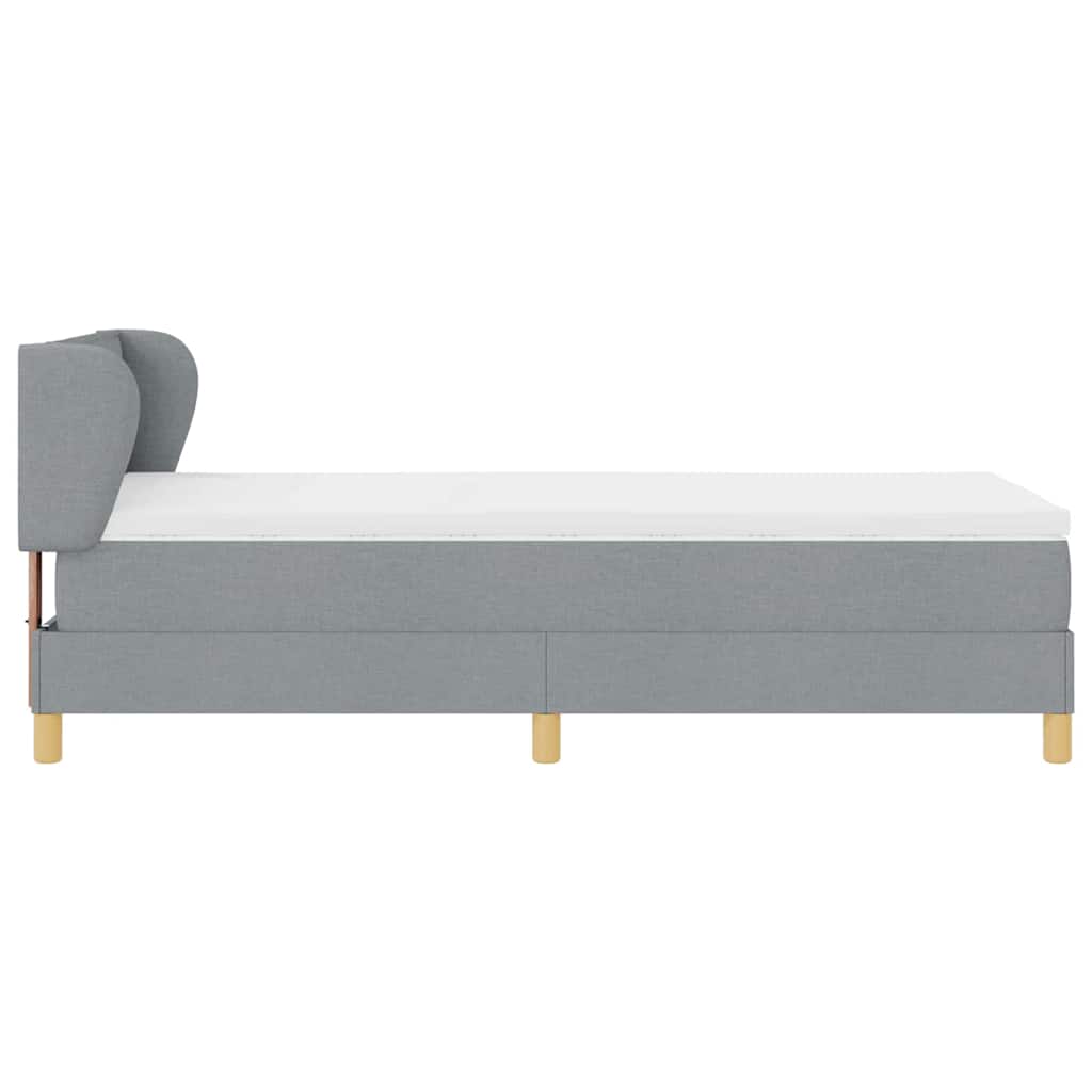 Krevet s opruga kutije Svjetlosiva 100 x 200 cm tkanina