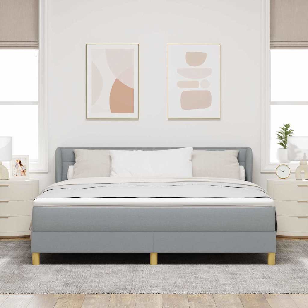Krevet s opruga kutije Svjetlosiva 180 x 200 cm tkanina