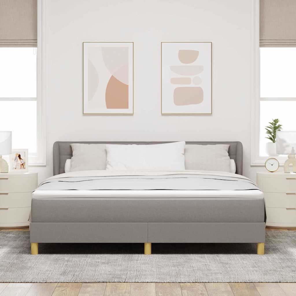 Krevet s opruga kutije Sivo-smeđa 180 x 200 cm tkanina
