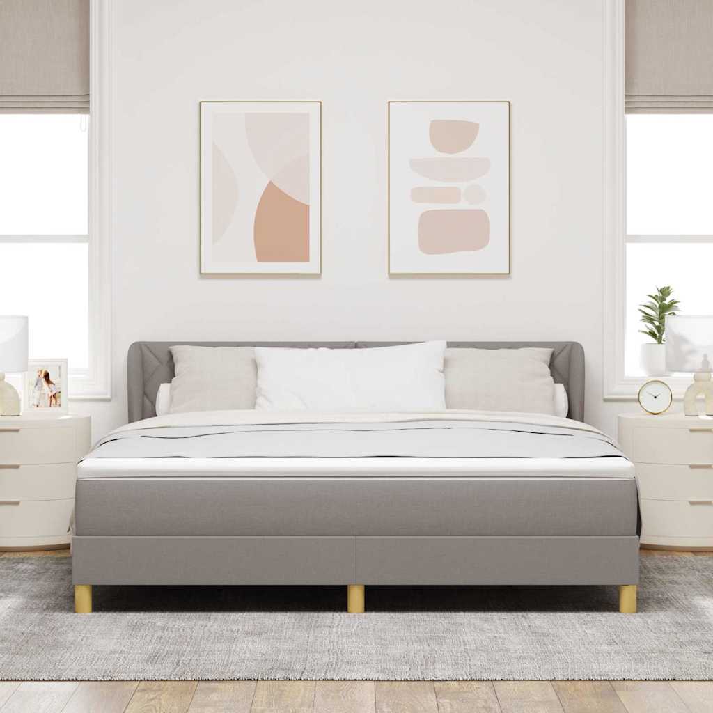 Krevet s opruga kutije Sivo-smeđa 180 x 200 cm tkanina