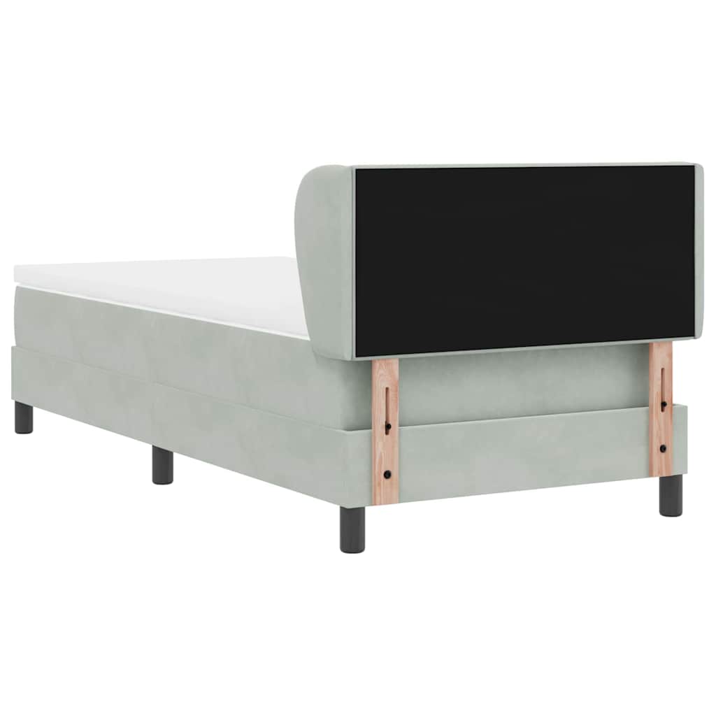 Krevet s opruga kutije Svjetlosiva 90 x 190 cm Baršun