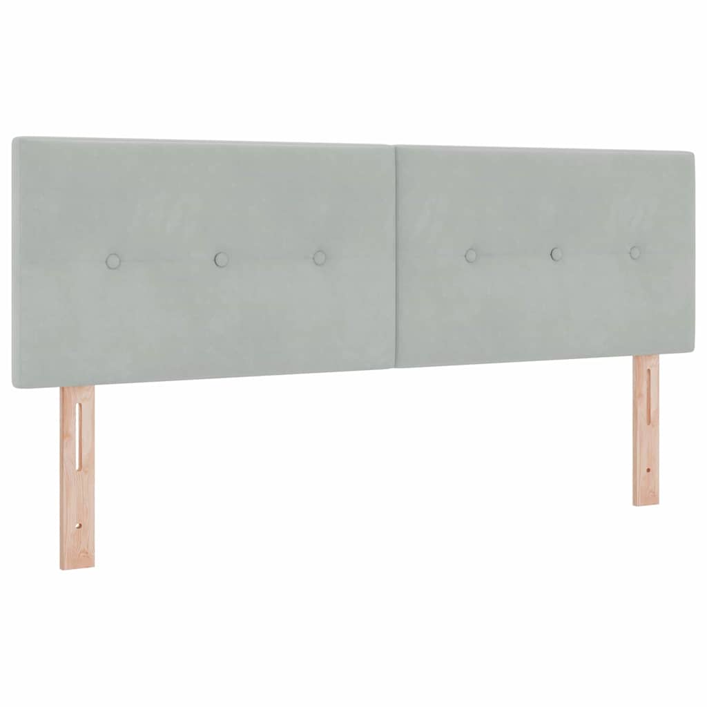 Krevet s opruga kutije Svjetlosiva 160 x 200 cm Baršun