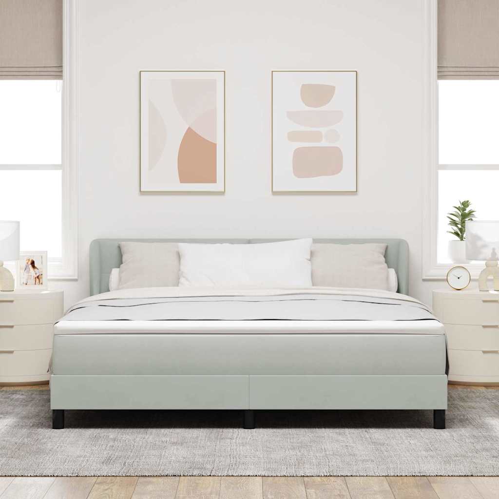 Krevet s opruga kutije Svjetlosiva 180 x 200 cm Baršun