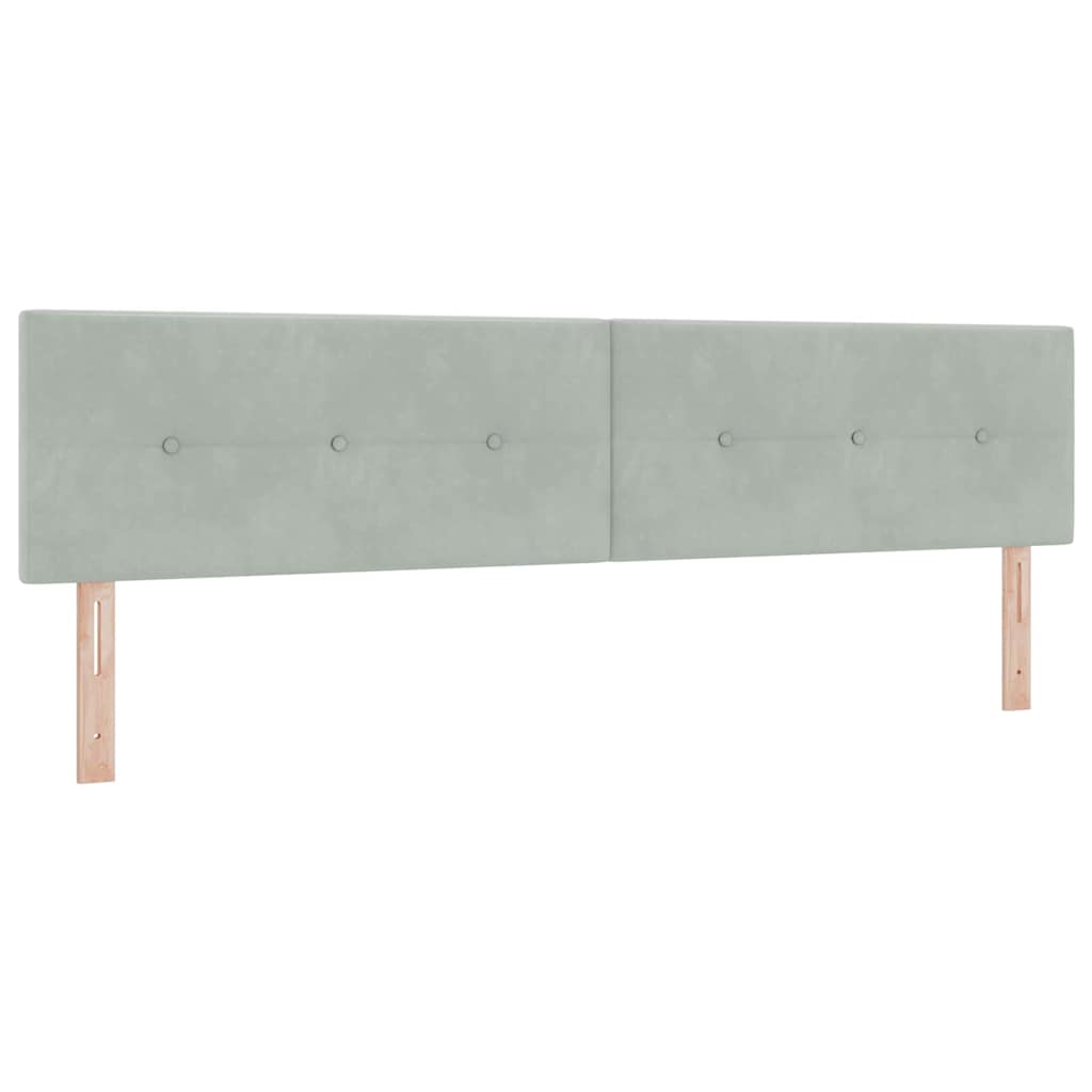 Krevet s opruga kutije Svjetlosiva 200 x 200 cm Baršun