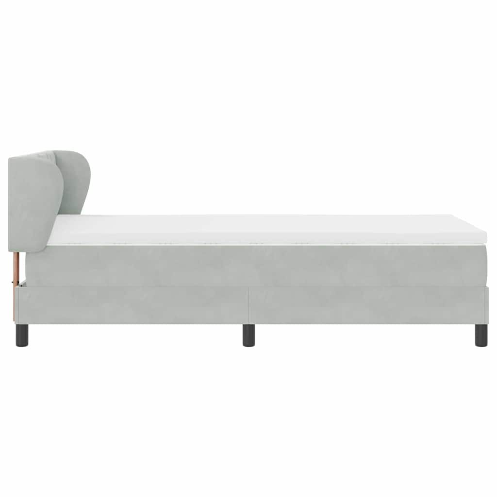 Krevet s opruga kutije Svjetlosiva 90 x 190 cm Baršun