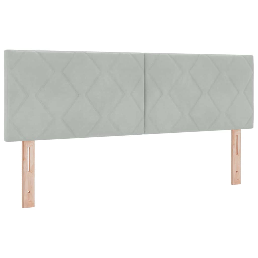 Krevet s opruga kutije Svjetlosiva 140 x 190 cm Baršun