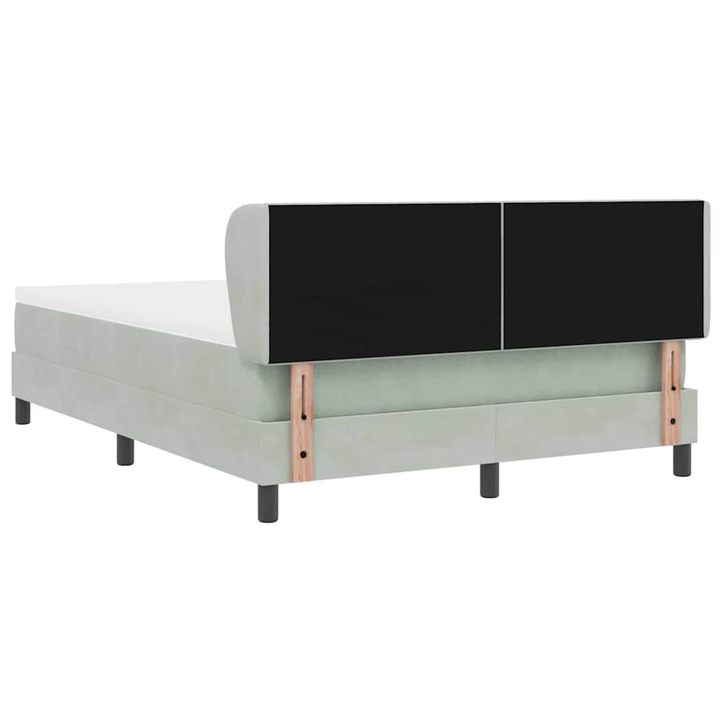 Krevet s opruga kutije Svjetlosiva 140 x 190 cm Baršun