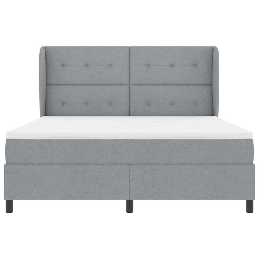 Krevet s opruga kutije Svjetlosiva 180 x 200 cm tkanina