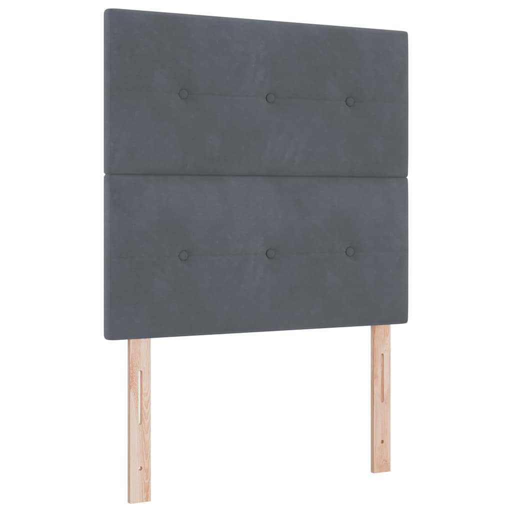 Krevet s opruga kutije s madracem Tamno siva 200 x 90 cm Baršun