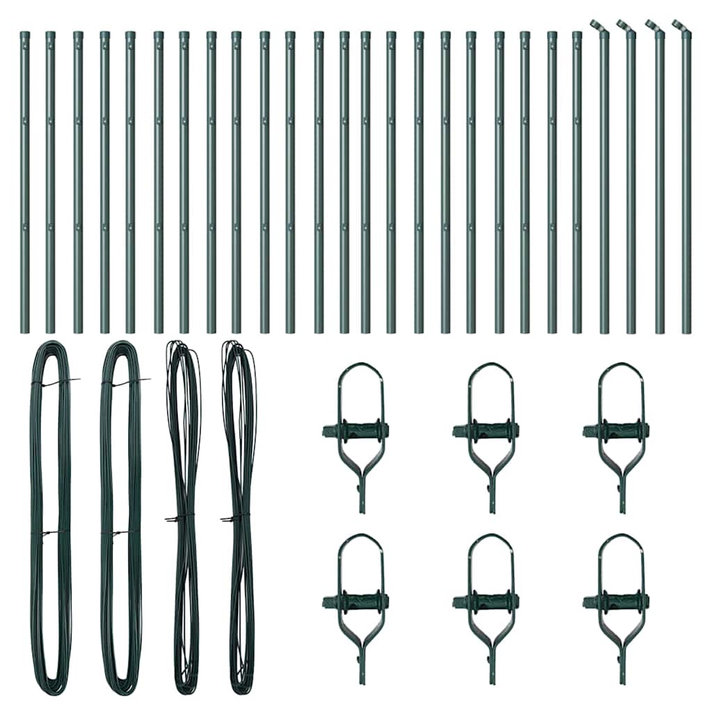 Stup za ogradu 26 pcs Zelena 3,2 x 3,2 x 80 cm