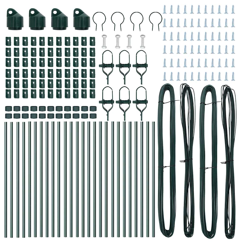 Stup za ogradu 26 pcs Zelena 3,2 x 3,2 x 80 cm