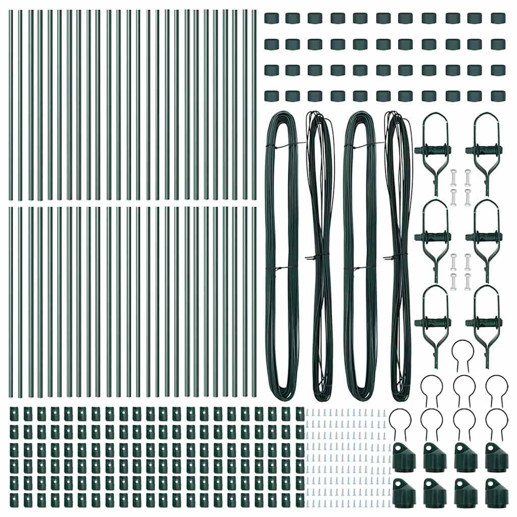 Stup za ogradu 52 pcs Zelena 3,2 x 3,2 x 80 cm