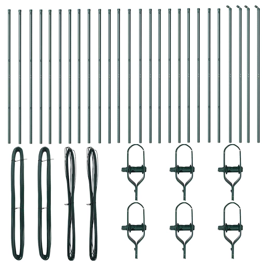 Stup za ogradu 26 pcs Zelena 3,2 x 3,2 x 200 cm