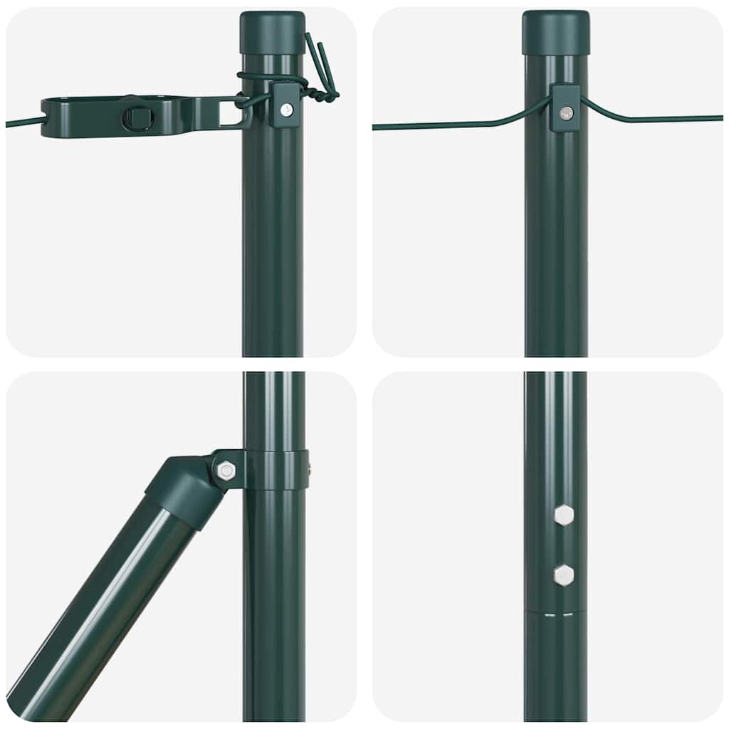 Stup za ogradu 52 pcs Zelena 3,2 x 3,2 x 200 cm