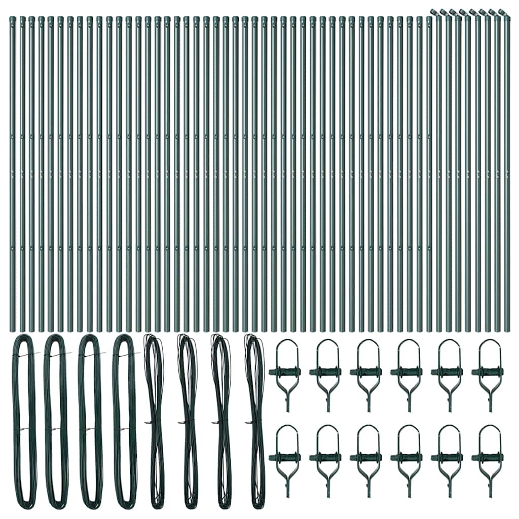 Stup za ogradu 52 pcs Zelena 3,2 x 3,2 x 200 cm