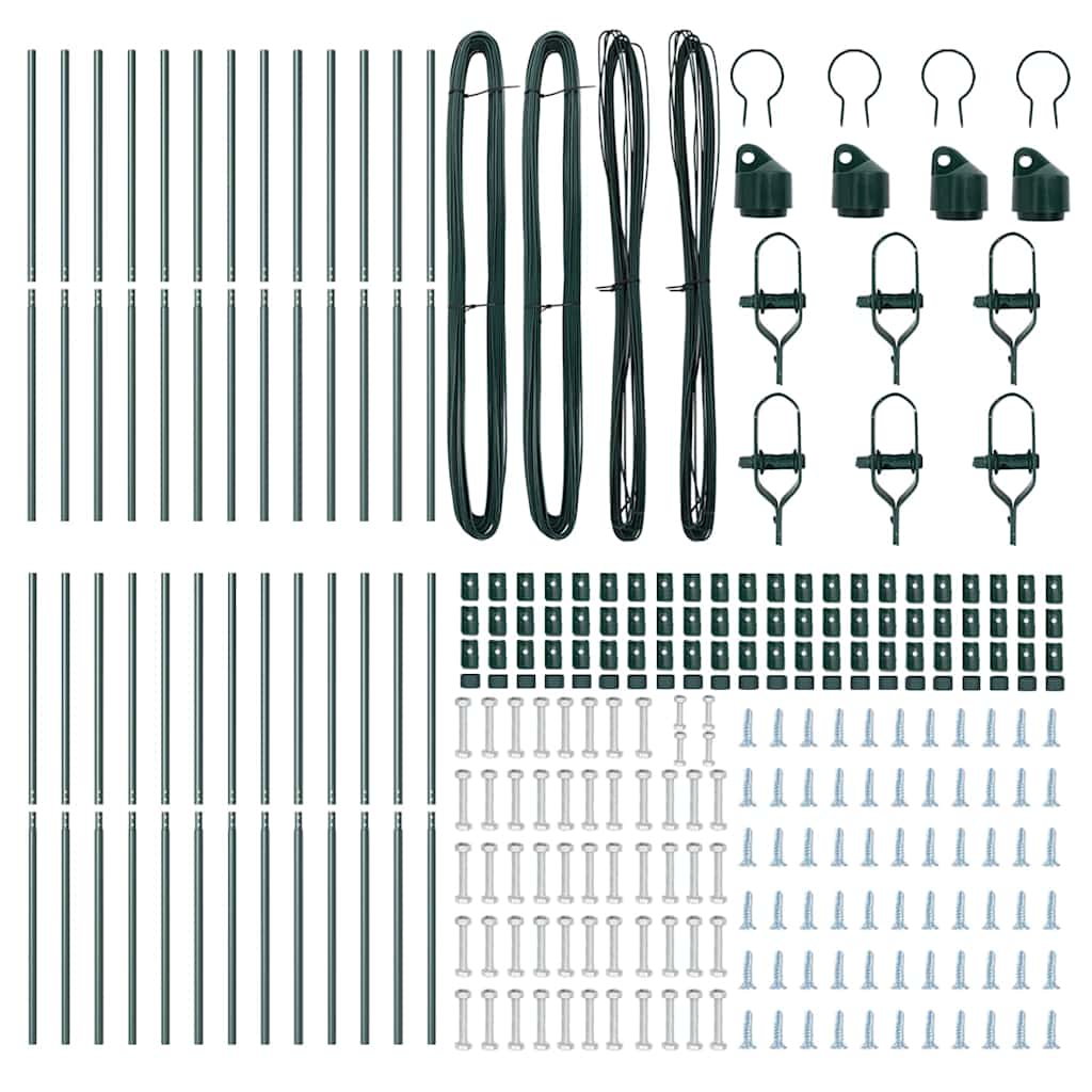 Stup za ogradu 26 pcs Zelena 3,2 x 3,2 x 210 cm