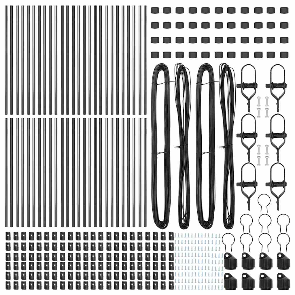 Stup za ogradu 52 pcs Siva 3,2 x 3,2 x 80 cm