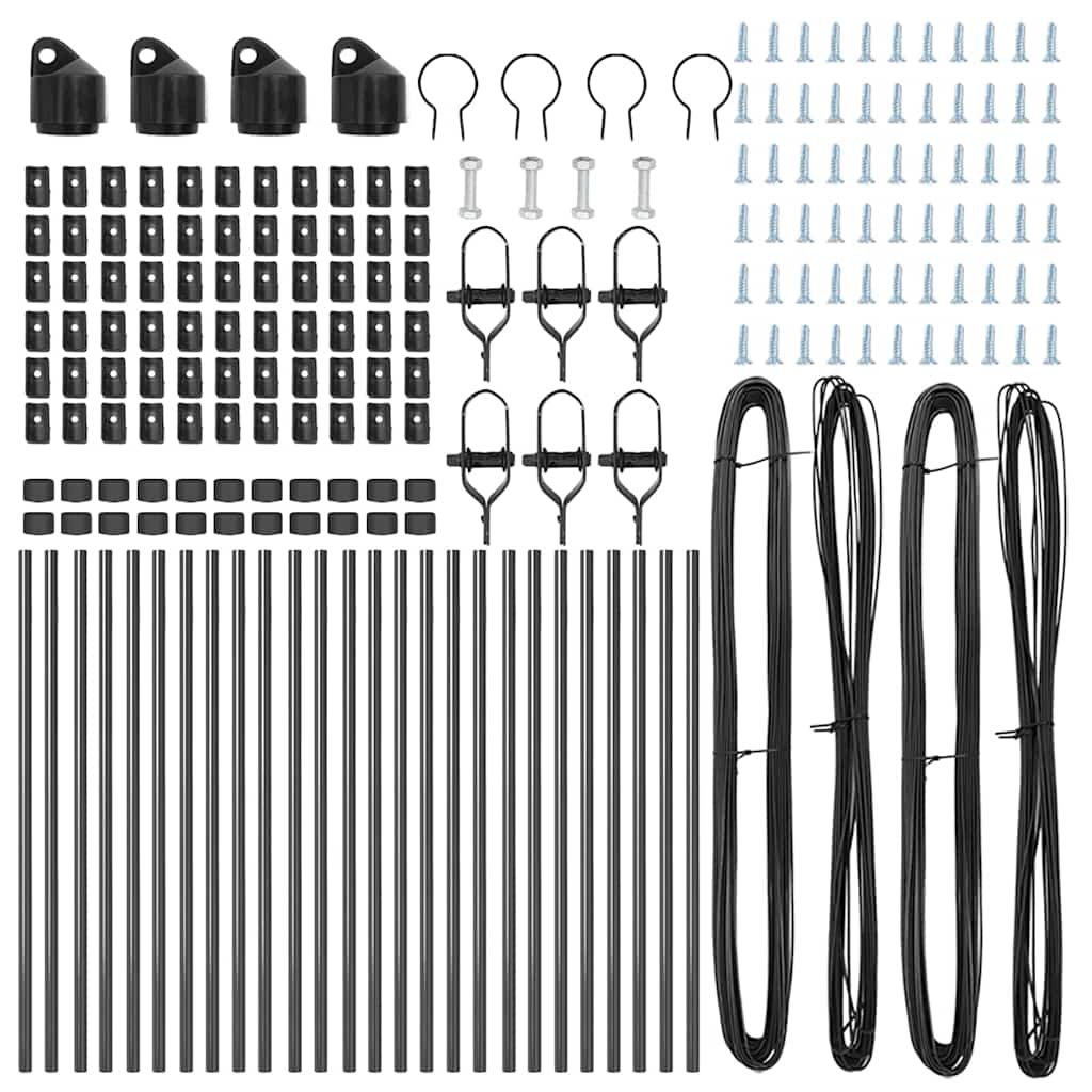 Stup za ogradu 26 pcs Siva 3,2 x 3,2 x 120 cm