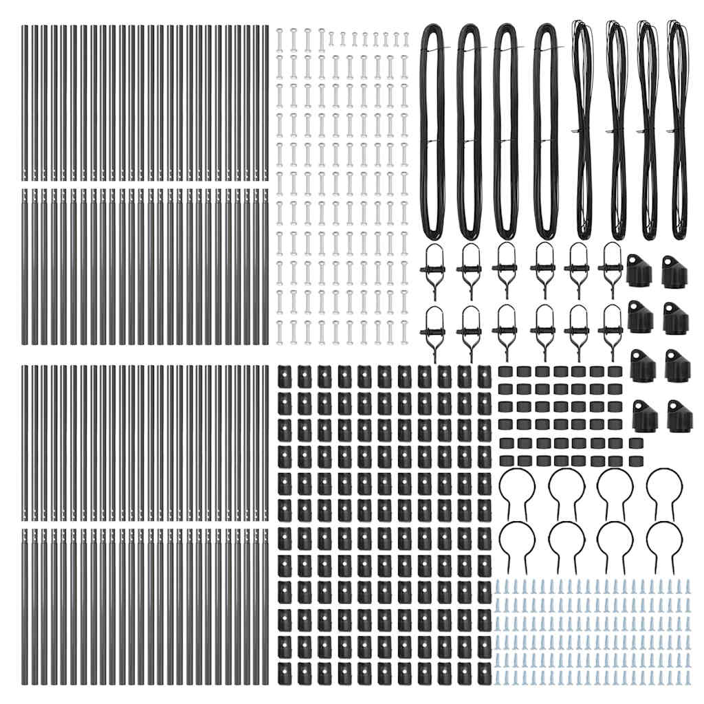 Stup za ogradu 52 pcs Siva 3,2 x 3,2 x 210 cm