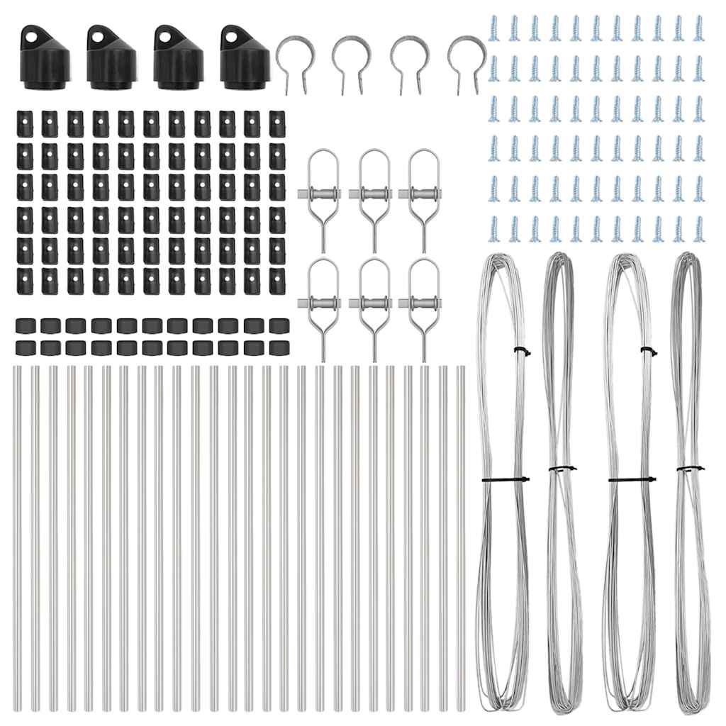 Stup za ogradu 26 pcs Siva 3,2 x 3,2 x 80 cm