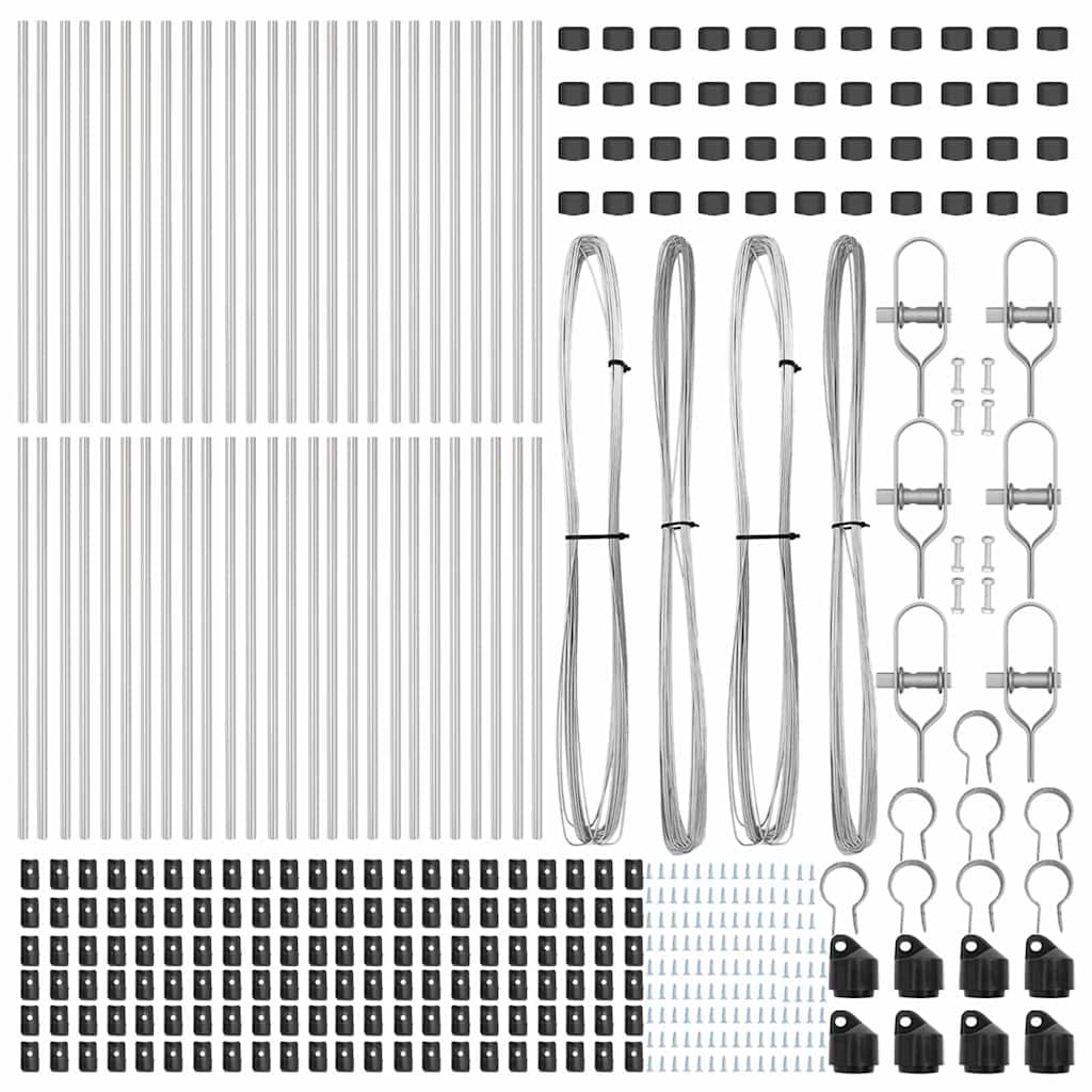 Stup za ogradu 52 pcs Siva 3,2 x 3,2 x 80 cm