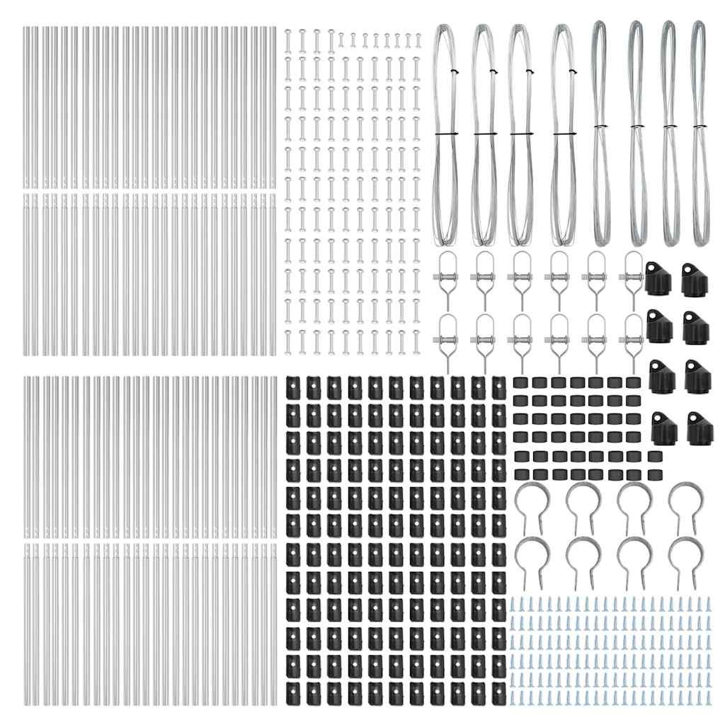 Stup za ogradu 52 pcs Siva 3,2 x 3,2 x 170 cm
