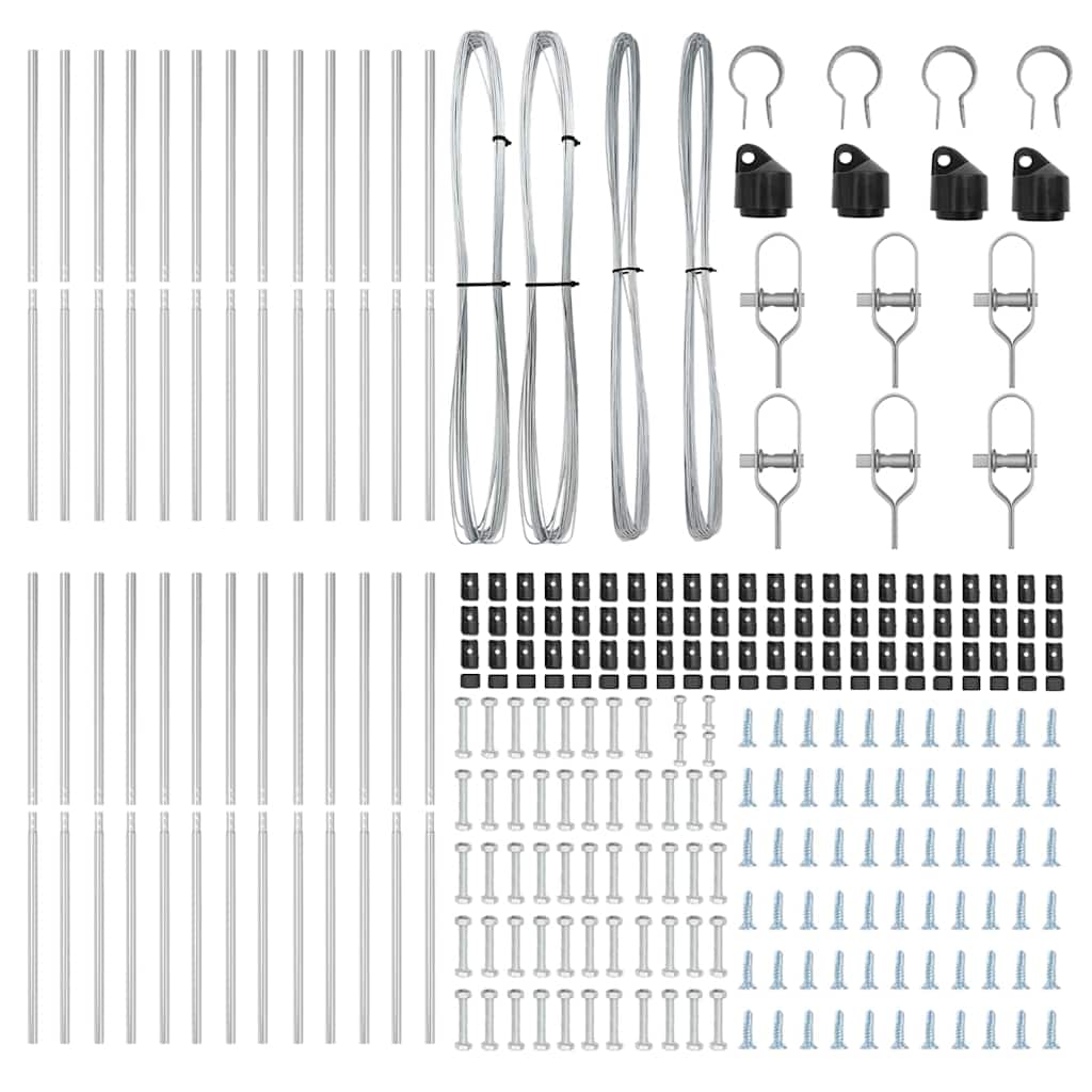 Stup za ogradu 26 pcs Siva 3,2 x 3,2 x 210 cm