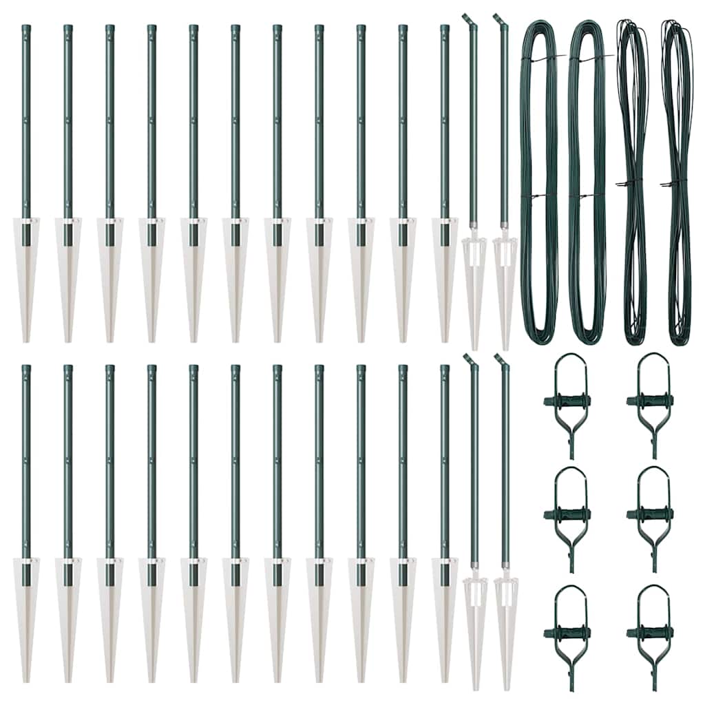 Stup za ogradu 26 pcs Siva 3,2 x 3,2 x 145 cm