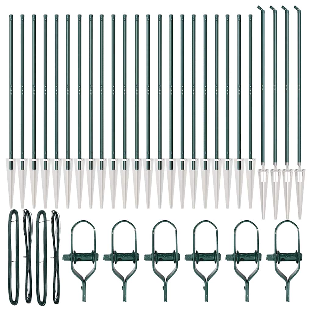 Stup za ogradu 26 pcs Siva 3,2 x 3,2 x 140 cm