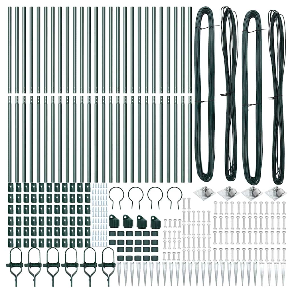 Stup za ogradu 26 pcs Siva 3,2 x 3,2 x 140 cm