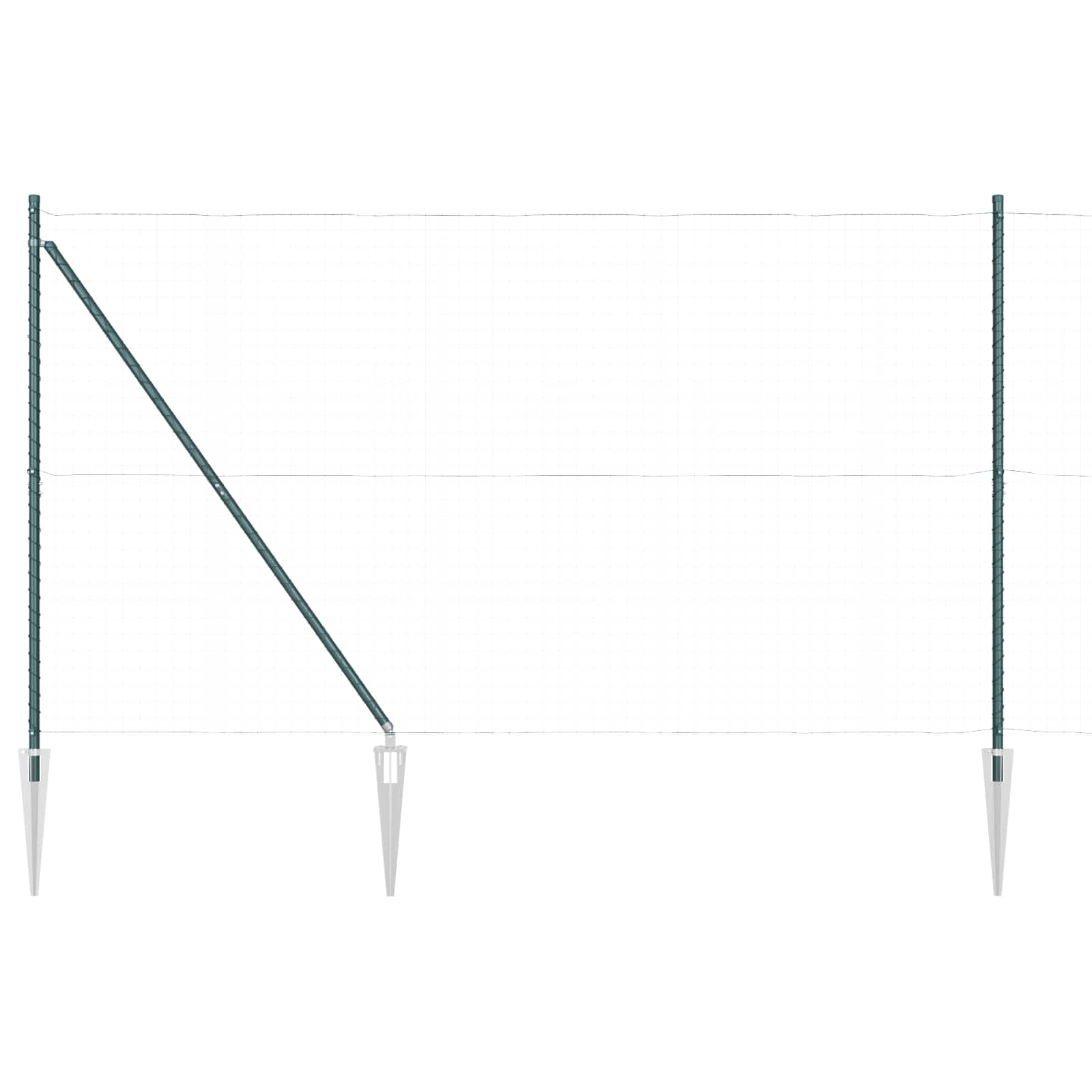 Stup za ogradu 26 pcs Siva 3,2 x 3,2 x 215 cm